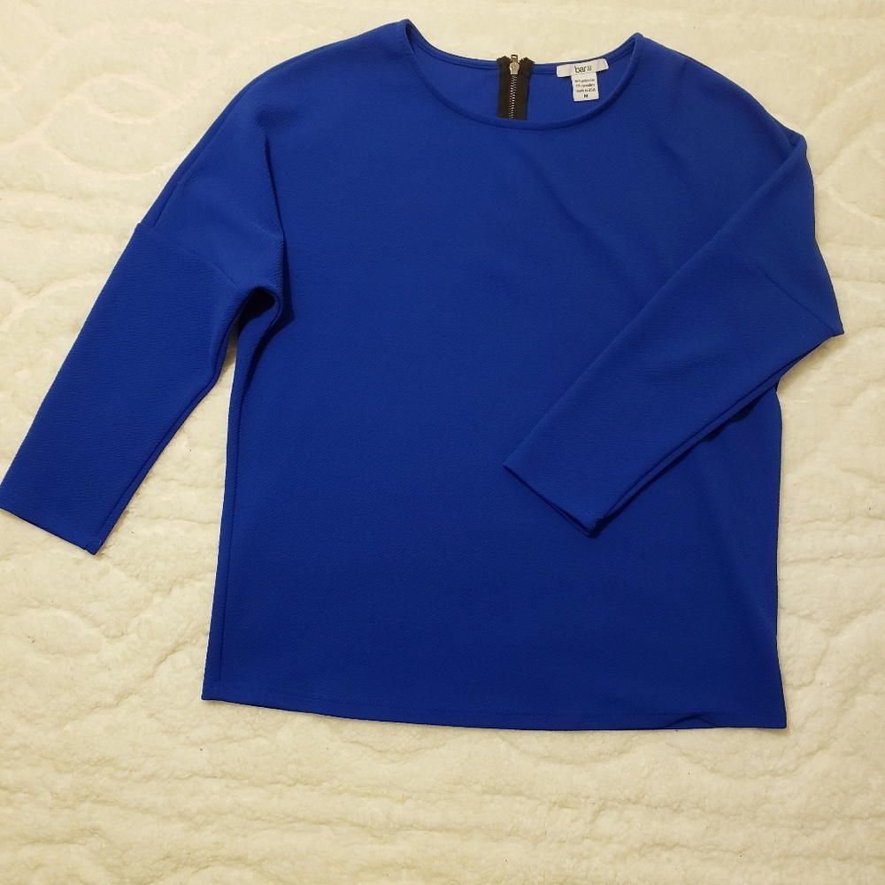 Bar III dolman zipper detail top